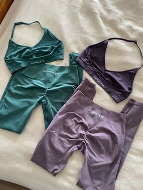 Alphalete leggings and sports bra sets bundle